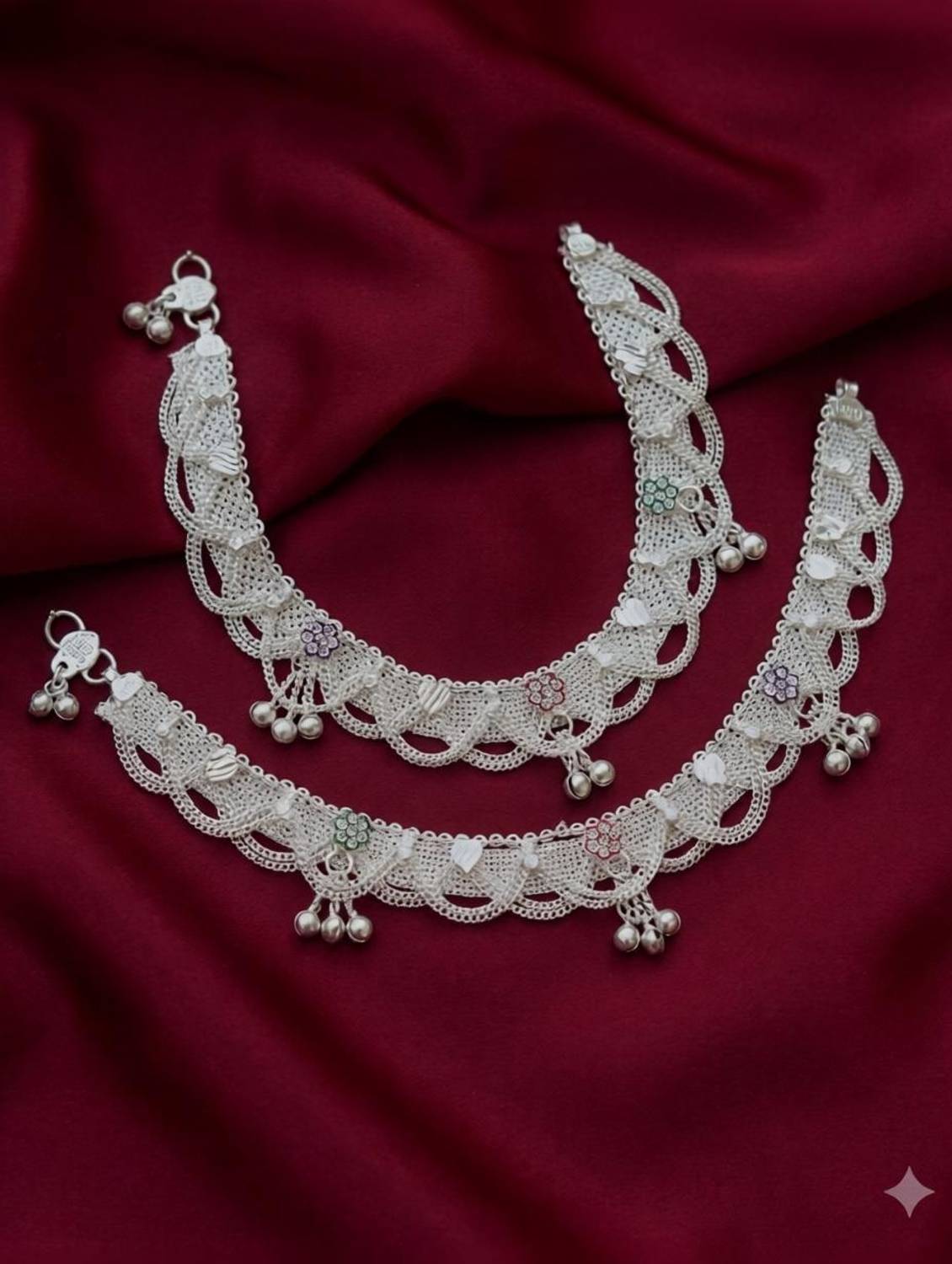 Vindaa VIN-0794-Payal Silver Anklet