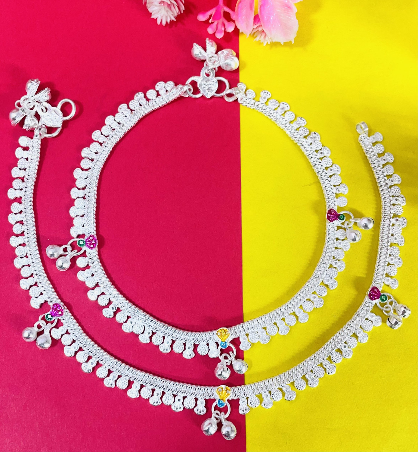 Image of BhoriwalAndSons silver plated beautiful anklets for women /girls Silver Anklet