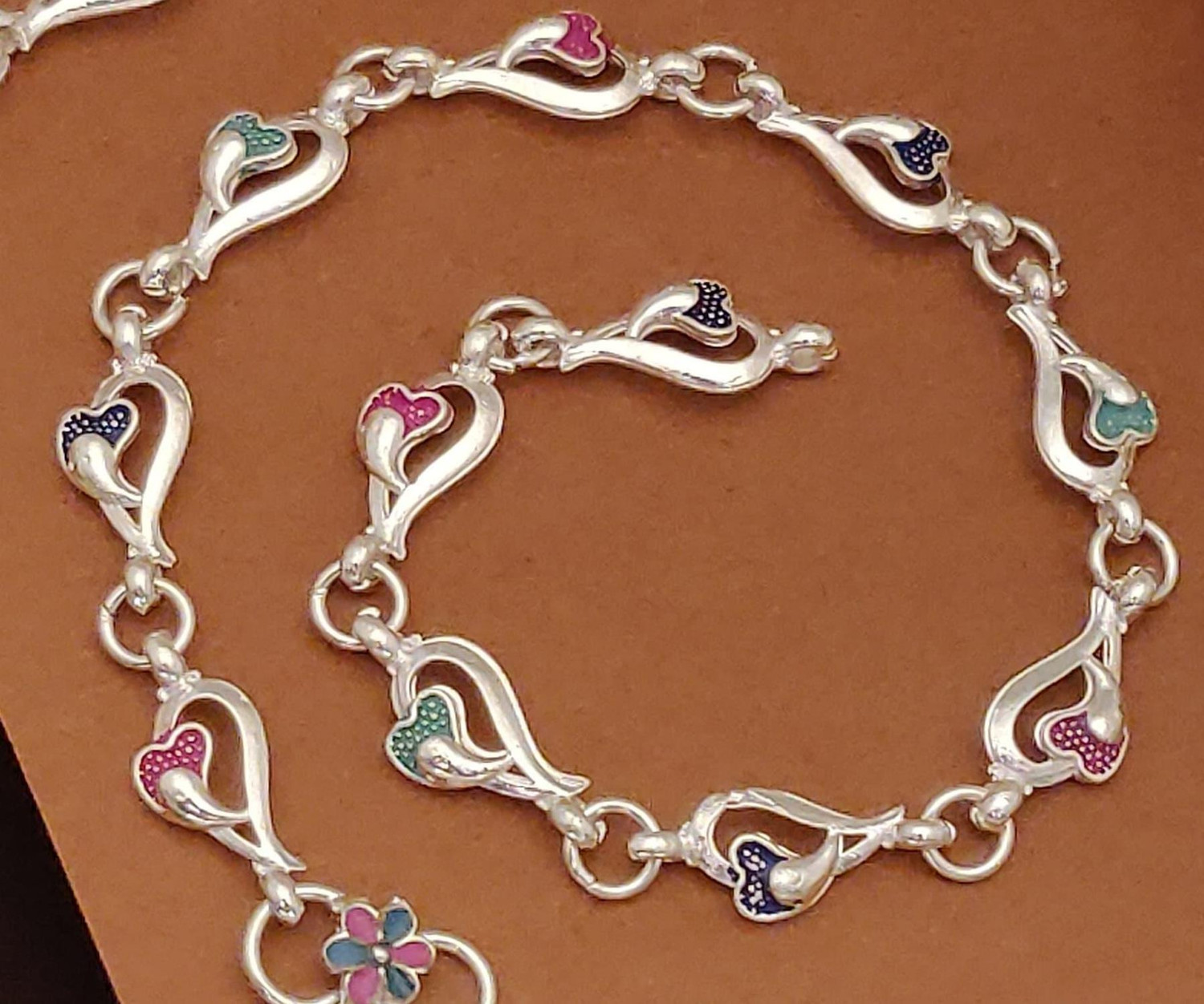 Image of AKsells payal design fashion payal silver jewellery anklets for women payal padasaram Alloy Anklet