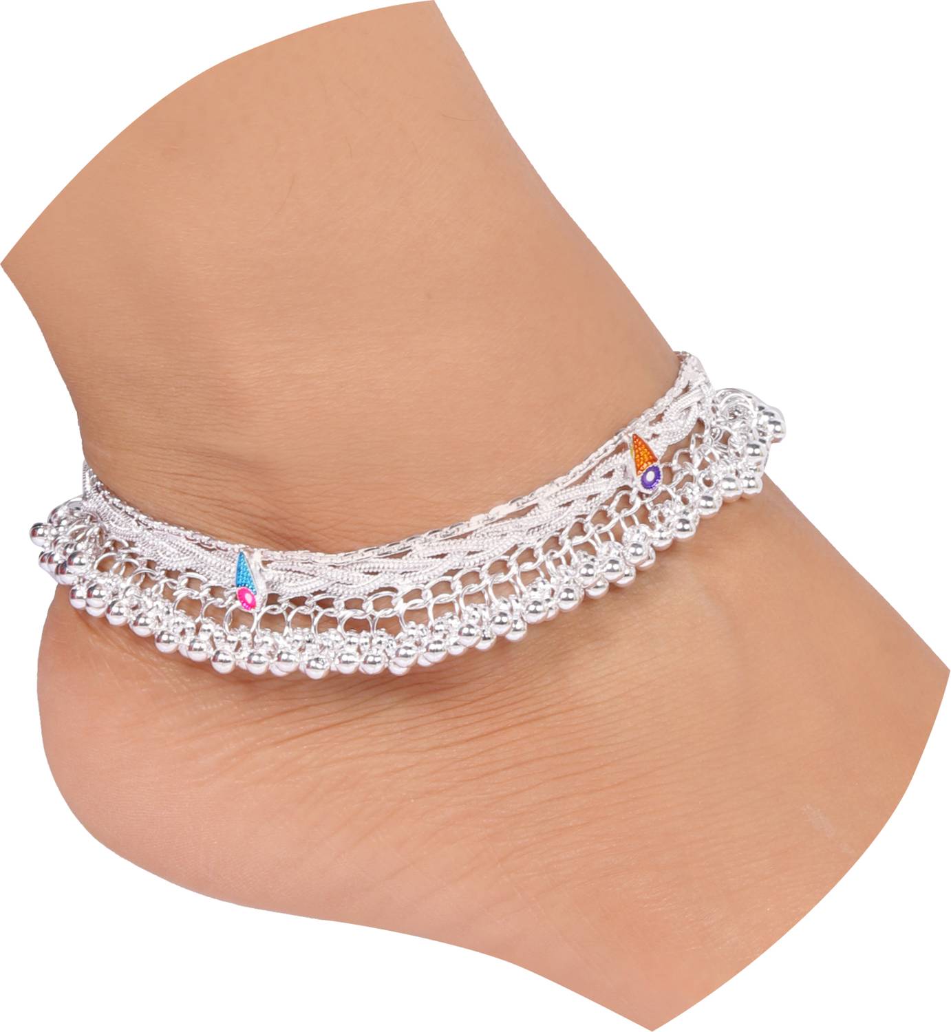 Laali A1 Ghunghroo Jhallar Heavy Traditional Alloy Anklet