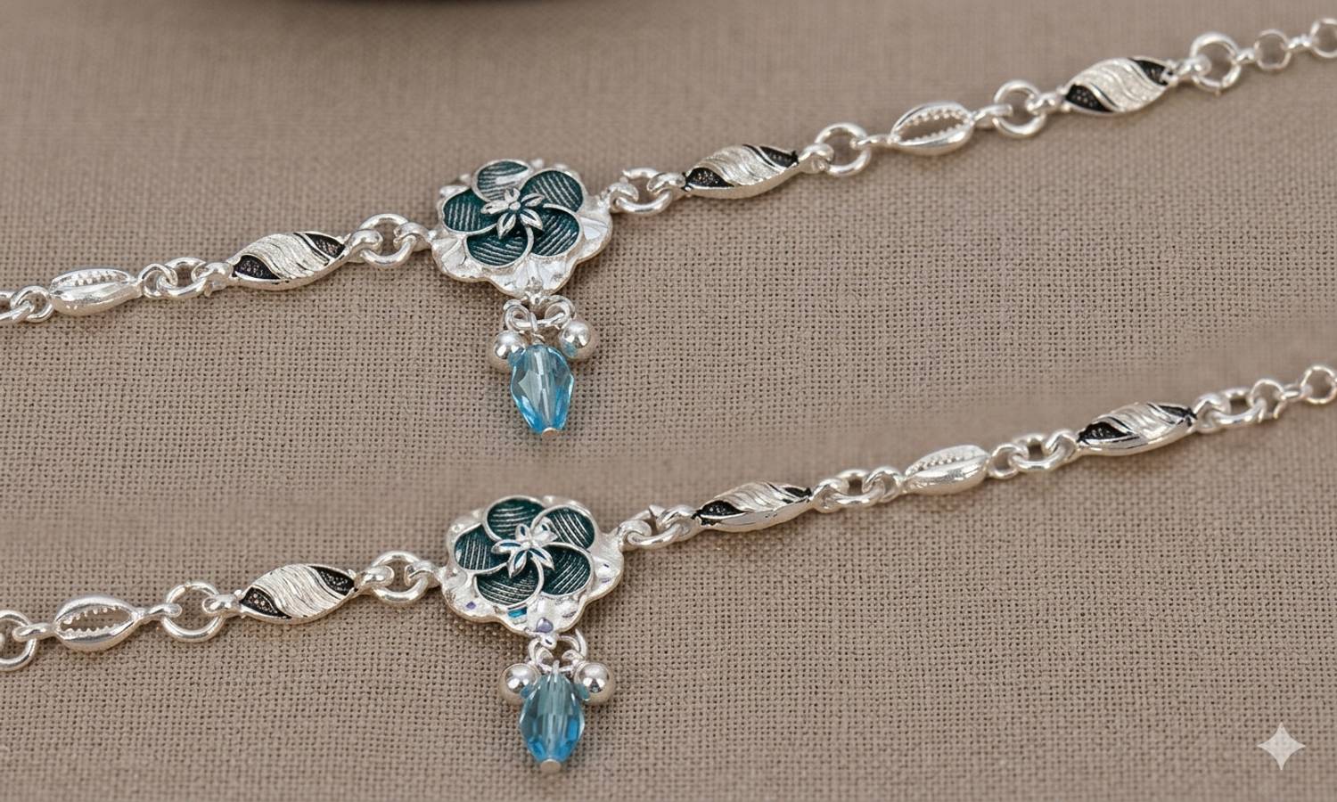 Siddh Sterling Silver-plated Butterfly Anklet - Image 5