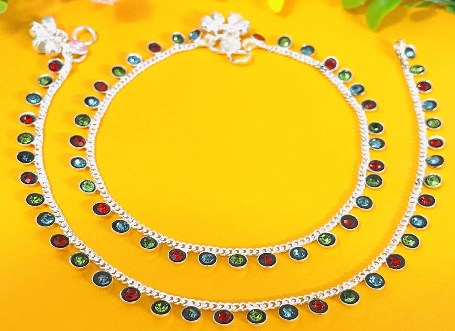 BHORIWAL Beautiful Silver Plated Bridal Payal PAJEB Alloy Anklet