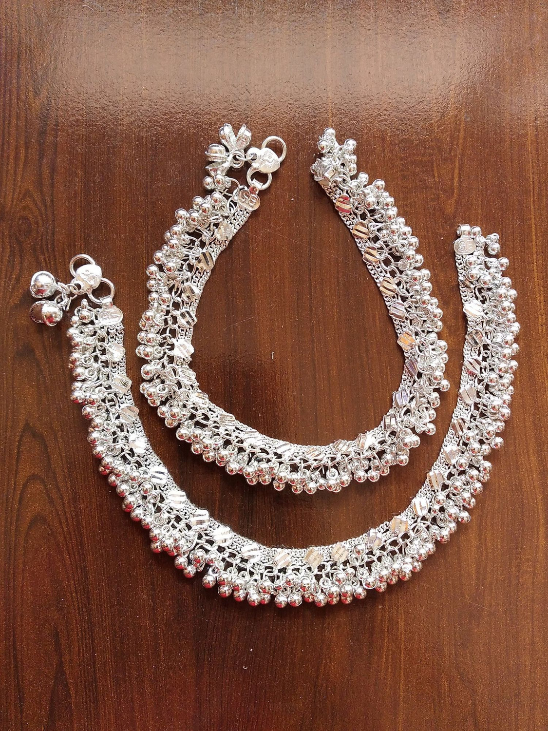 Image of MUKUR Designer Payal Alloy, Silver Anklet