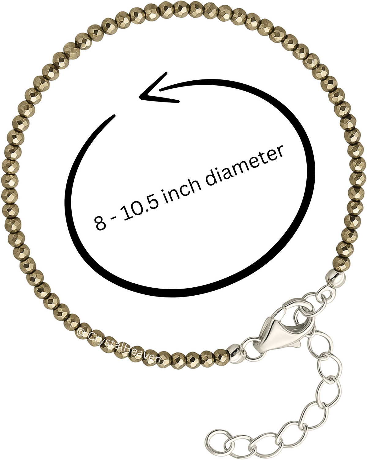 Image of Crystal Heaven Certified Pyrite Anklet for Women - Money Magnet Raw Pyrite Crystal Anklet