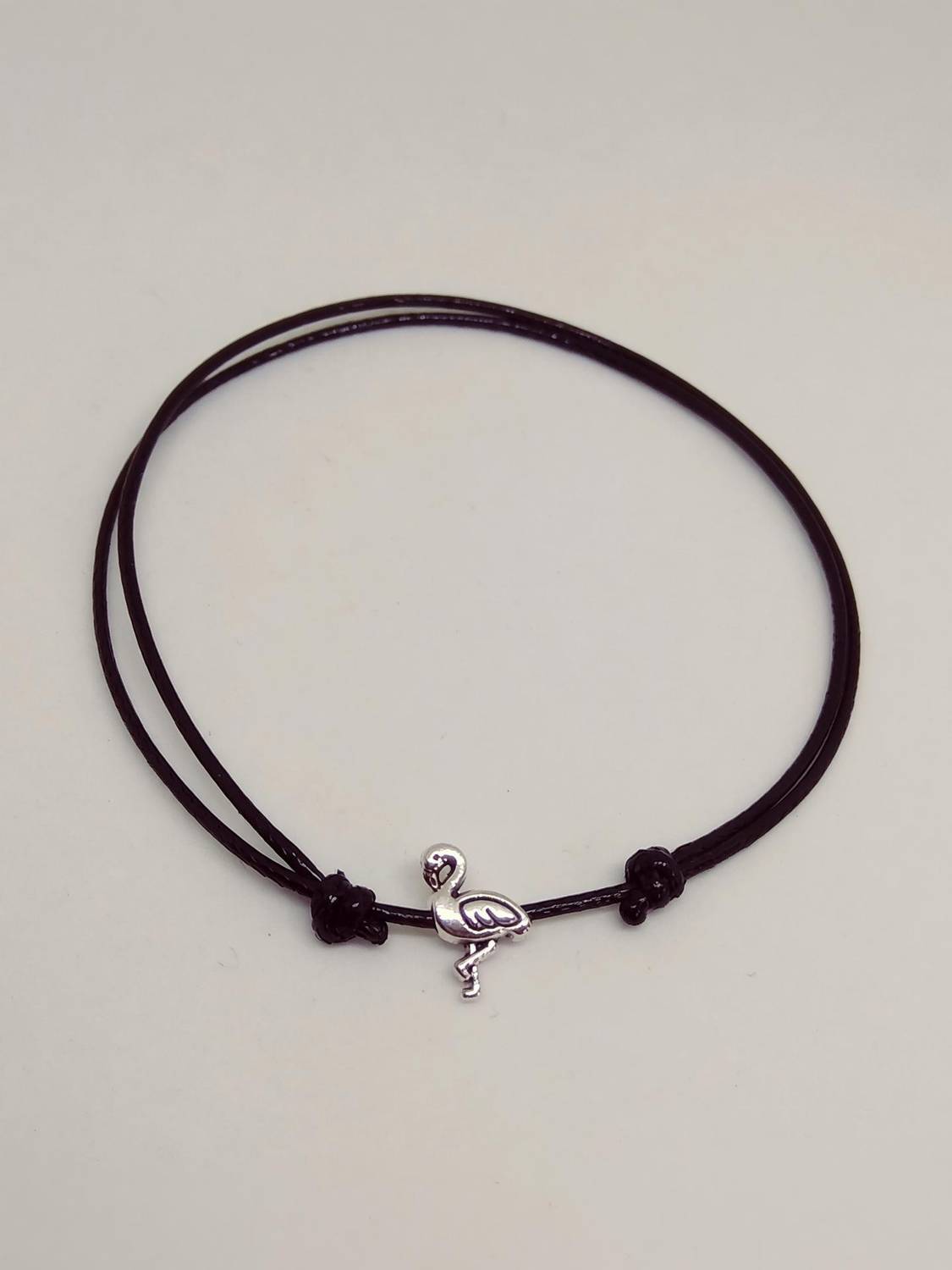 AKS Jewelz Thread anklet with Flamingo charms_115 Cotton Dori, Metal Anklet