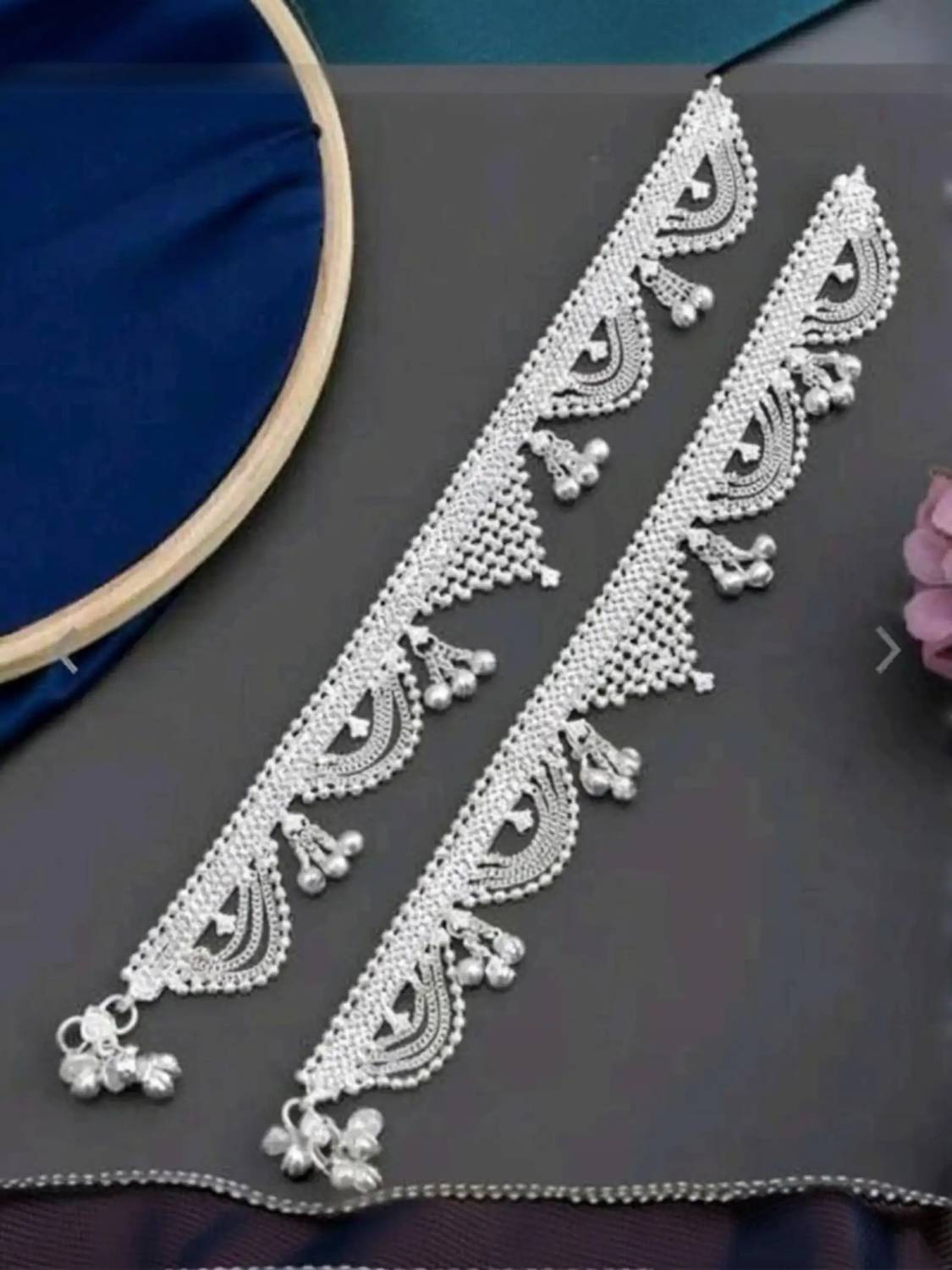 MYCKAH Silver-Plated Traditional Anklet - Image 1