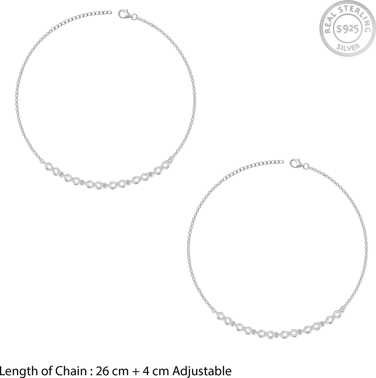 Image of GIVA Sterling Silver Toe Anklet