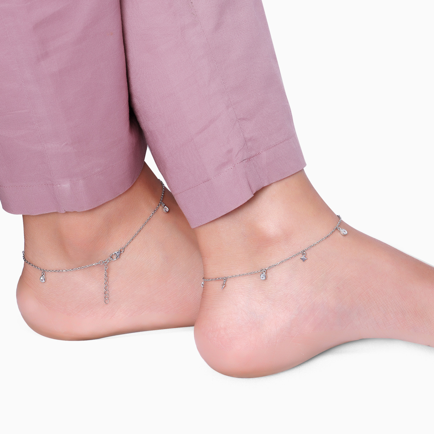 Image of GIVA Sterling Silver Toe Anklet