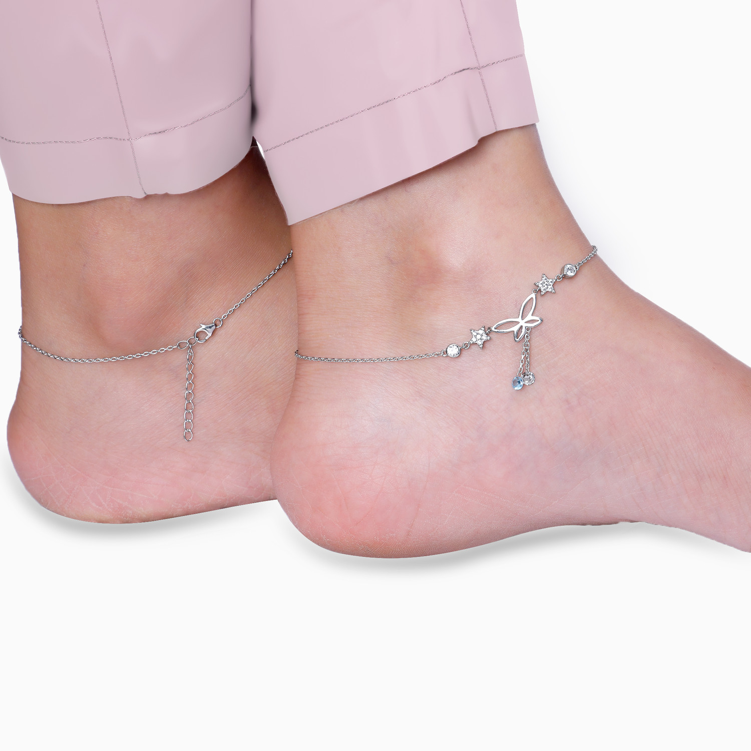 Image of GIVA Sterling Silver Toe Anklet