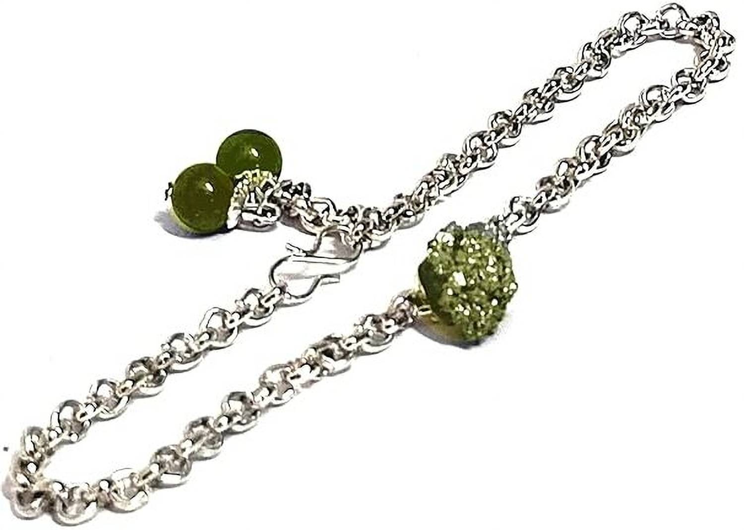 AIR9999 Pyrite Rough Raw Crystal Anklet For Women's And Girls Crystal Anklet