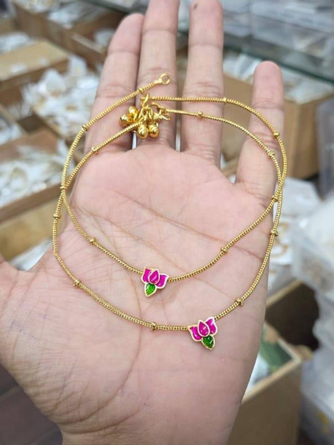 ACHU JEWELS Simple Anklet Brass Anklet