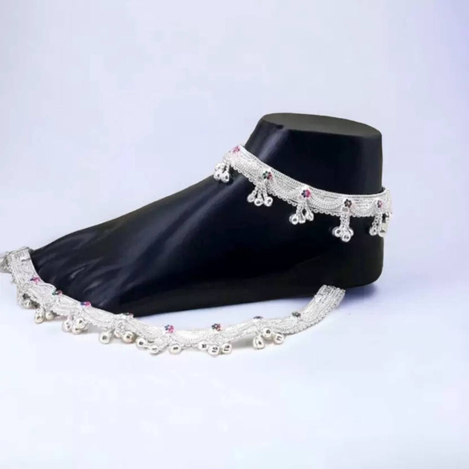 BhoriwalAndSons Gota Chandi Bridal Anklet Payal Pajeb leg anklet Alloy Anklet