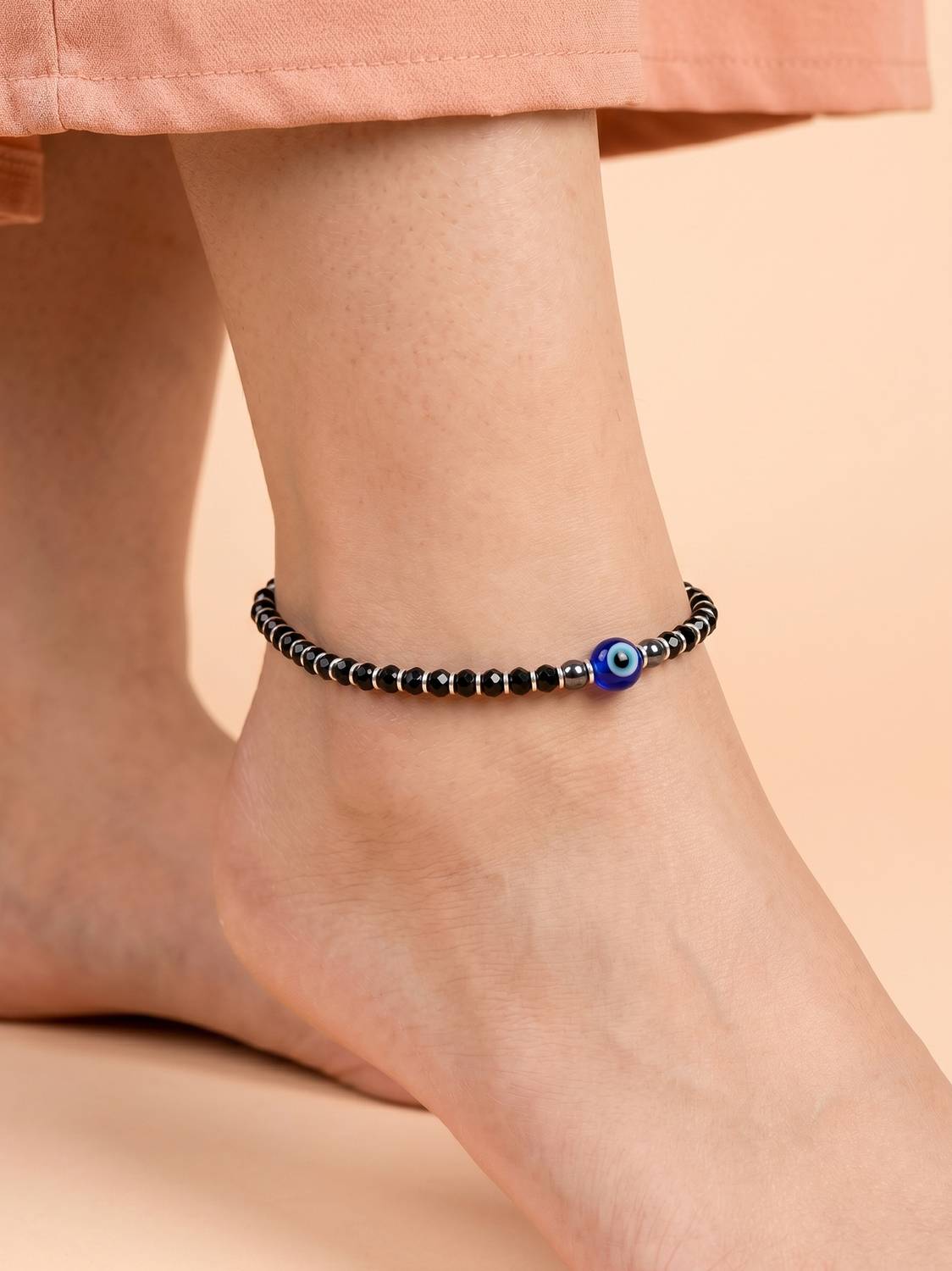 925 SILLER 925 Pure Silver Evil Eye Nazariya Anklet Sterling Silver Anklet