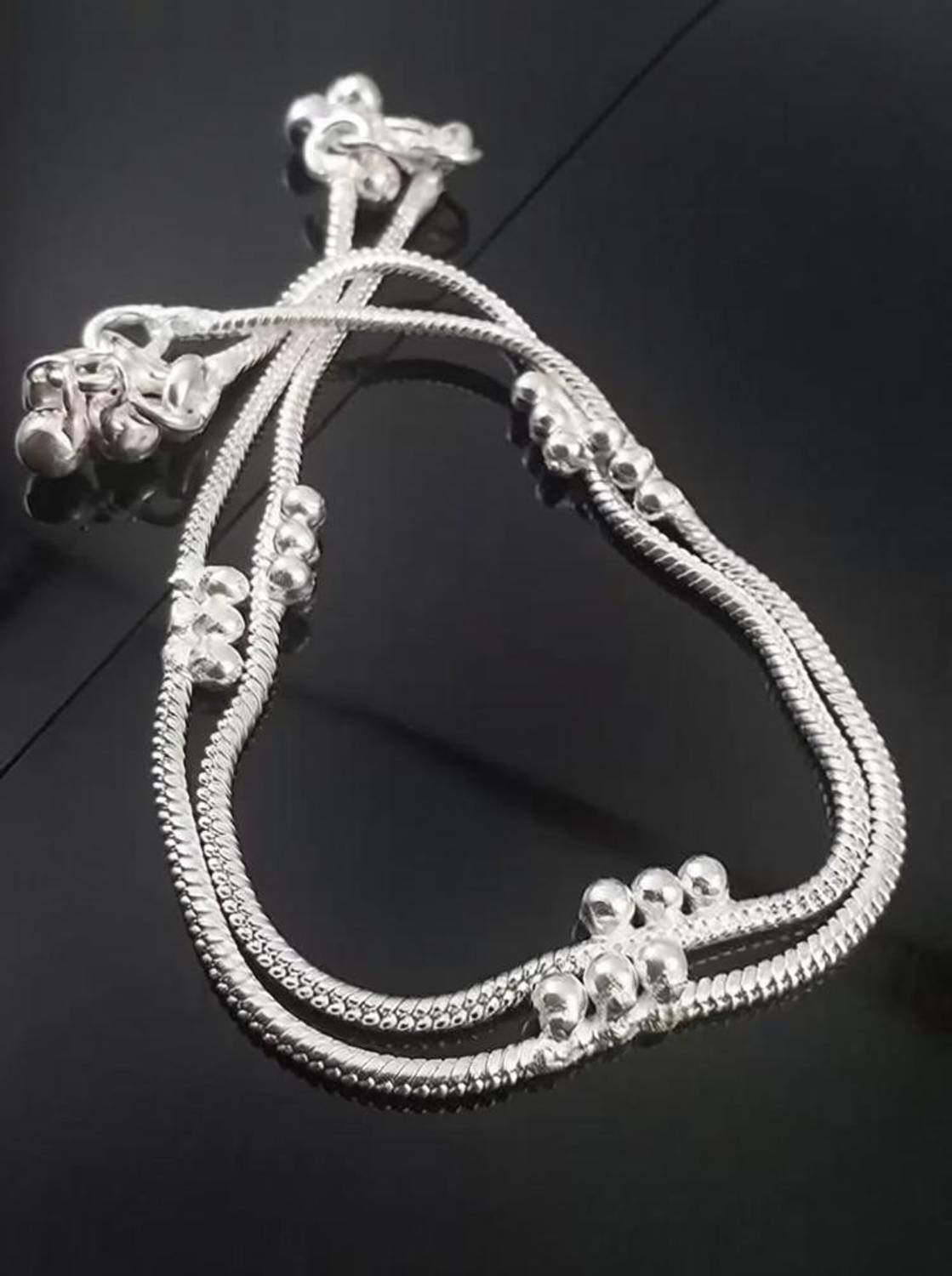 AFJ GOLD One Gram Gold Plated Traditional Trendy Stylish Anklets, kolusu,payal Alloy Anklet