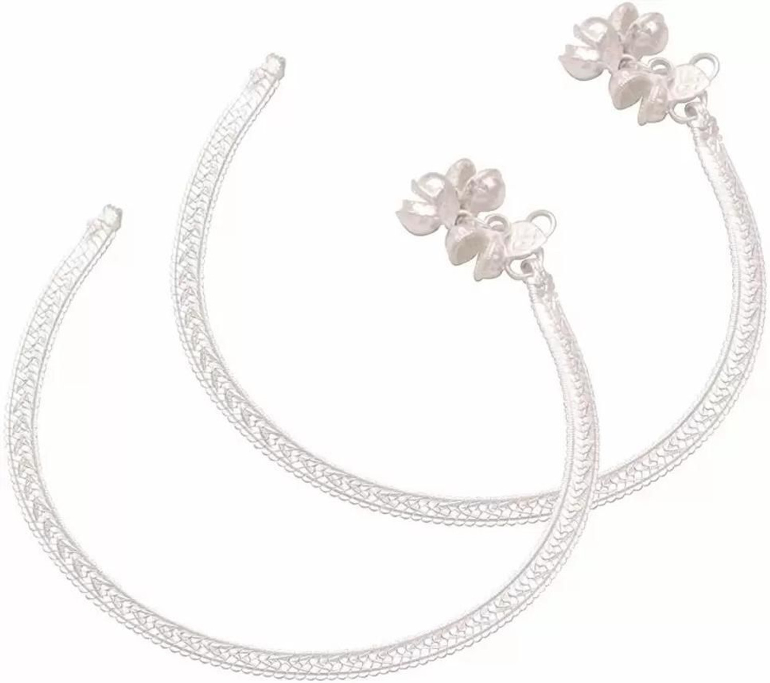 Image of Atulenterprises traditional or stylish silver plated beautiful anklets Silver Anklet