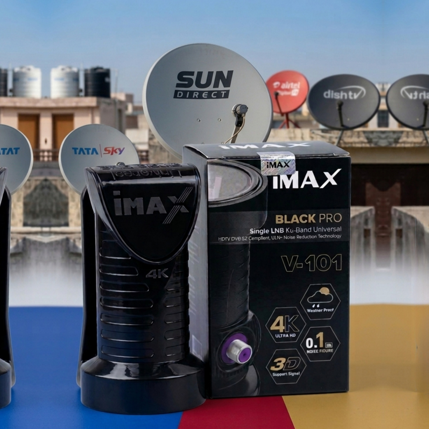 Image of ANTINA I Max Digital LNB for All DTH Operators - Tata Sky, Dish TV, Airtel & More Antenna Rotator