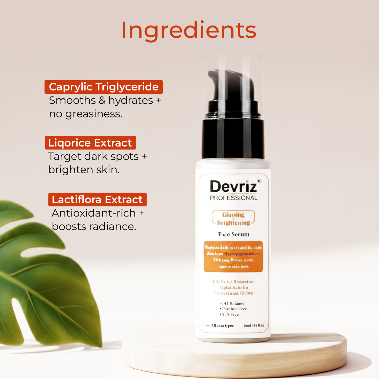 Image of DEVRIZ PROFESSIONAL Niacinamide Skin Brightening Face Serum For Anti-Aging, Pigmentation & Dark Spot