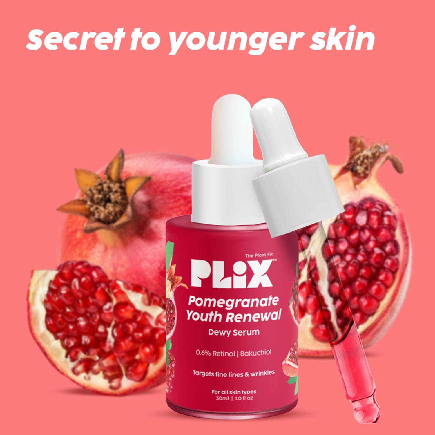 The Plant Fix Plix Pomegranate 0.6% Retinol & 0.2% Bakuchi Oil Face - Image 3