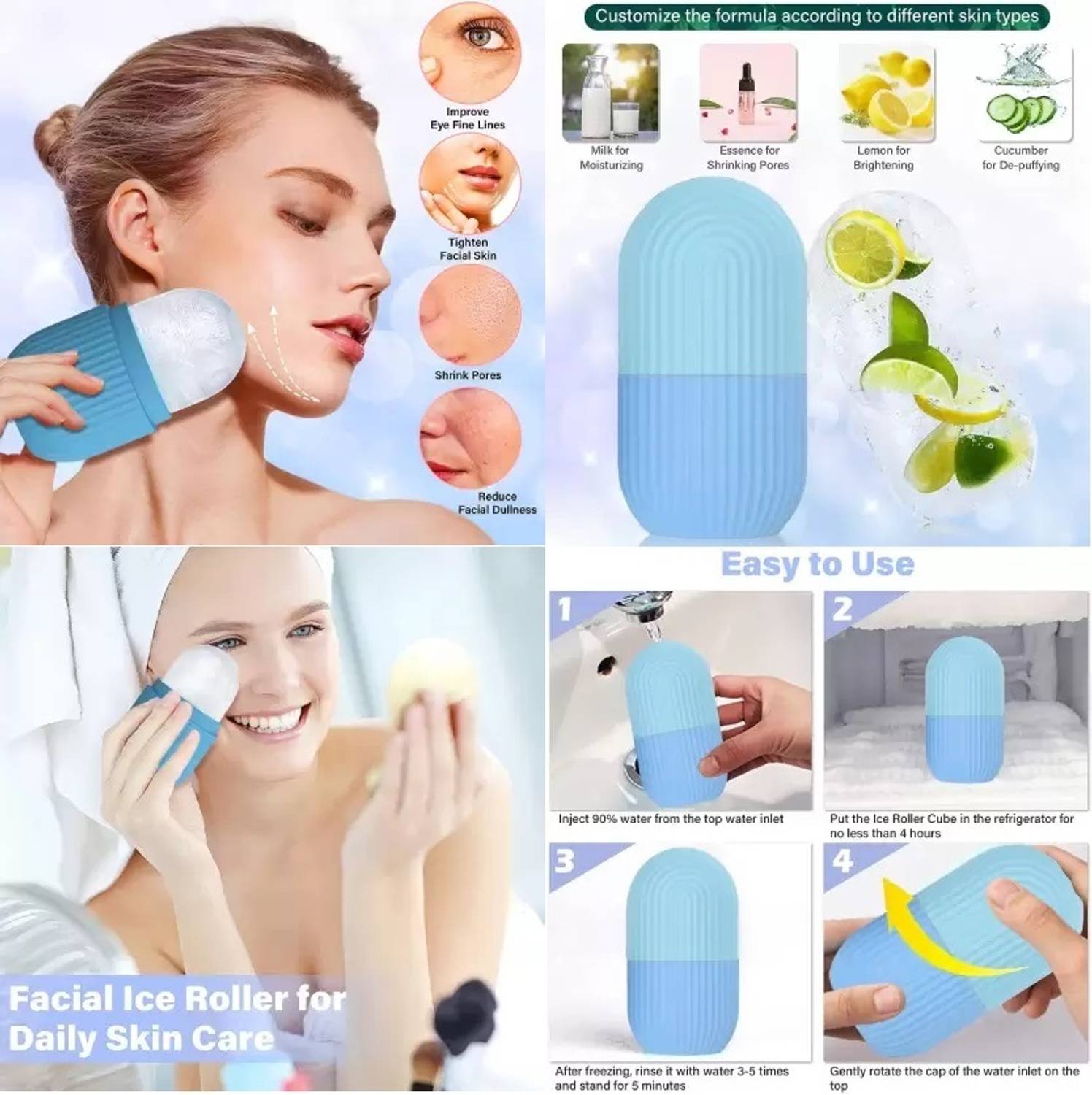 FLYDER 3in1 Face Massager, Jade Roller, Ice Roller - Image 5