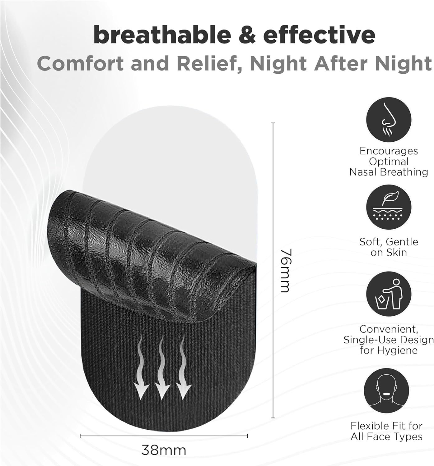 Image of aaditv Sleep Strips Mouth Tape for Sleeping - Anti-Snoring Strips for Nose Breathing Anti-snoring Device