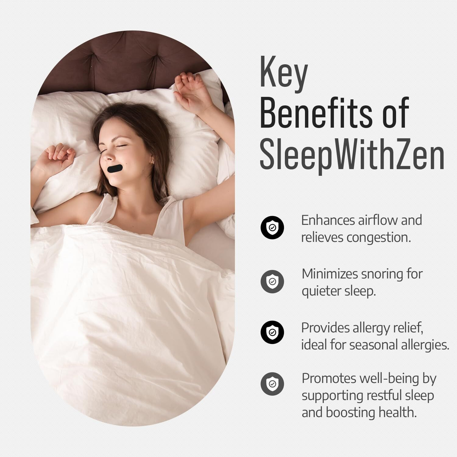 Image of SHINGALA Sleep Strips Mouth Tape for Sleeping Anti Snoring Nose Breathing Better Sleep Anti-snoring Device