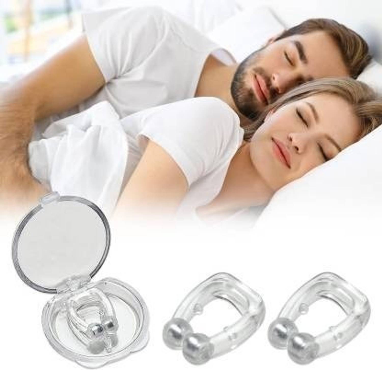 Abelia Magnetic Anti Snore Nose Clip Sleeping Aid Guard Snore Stopper Night Device New3 Anti-snoring Device