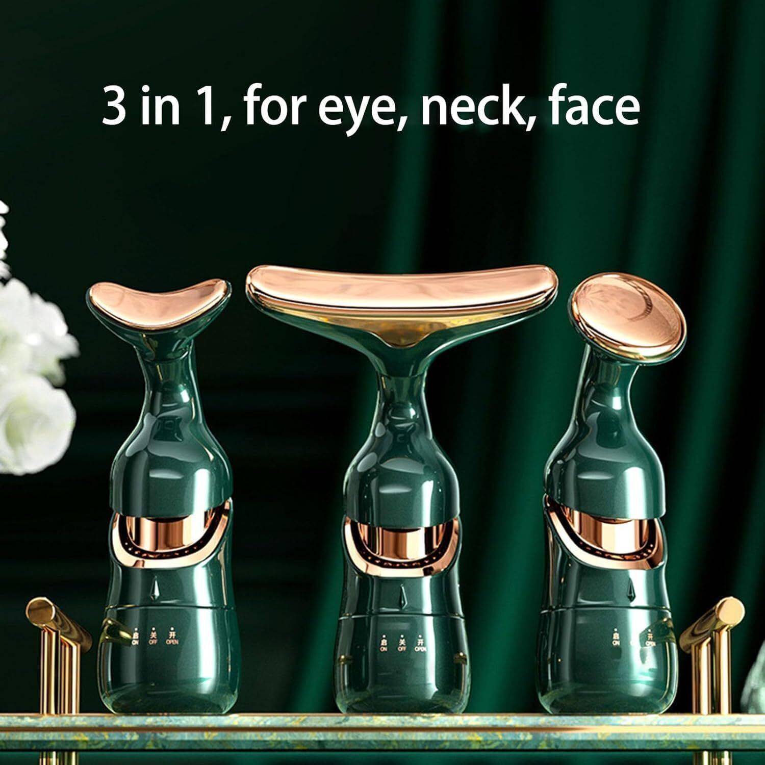 FLYDER 3in1 Face Massager, Jade Roller, Ice Roller - Image 3