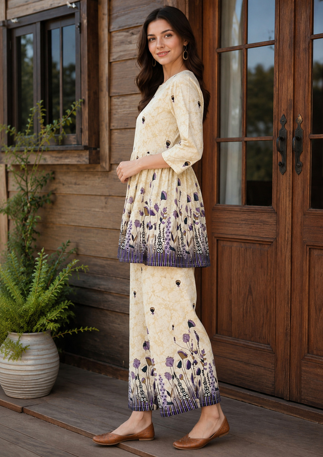 Image of DSK STUDIO Top Palazzos Co-ords Set
