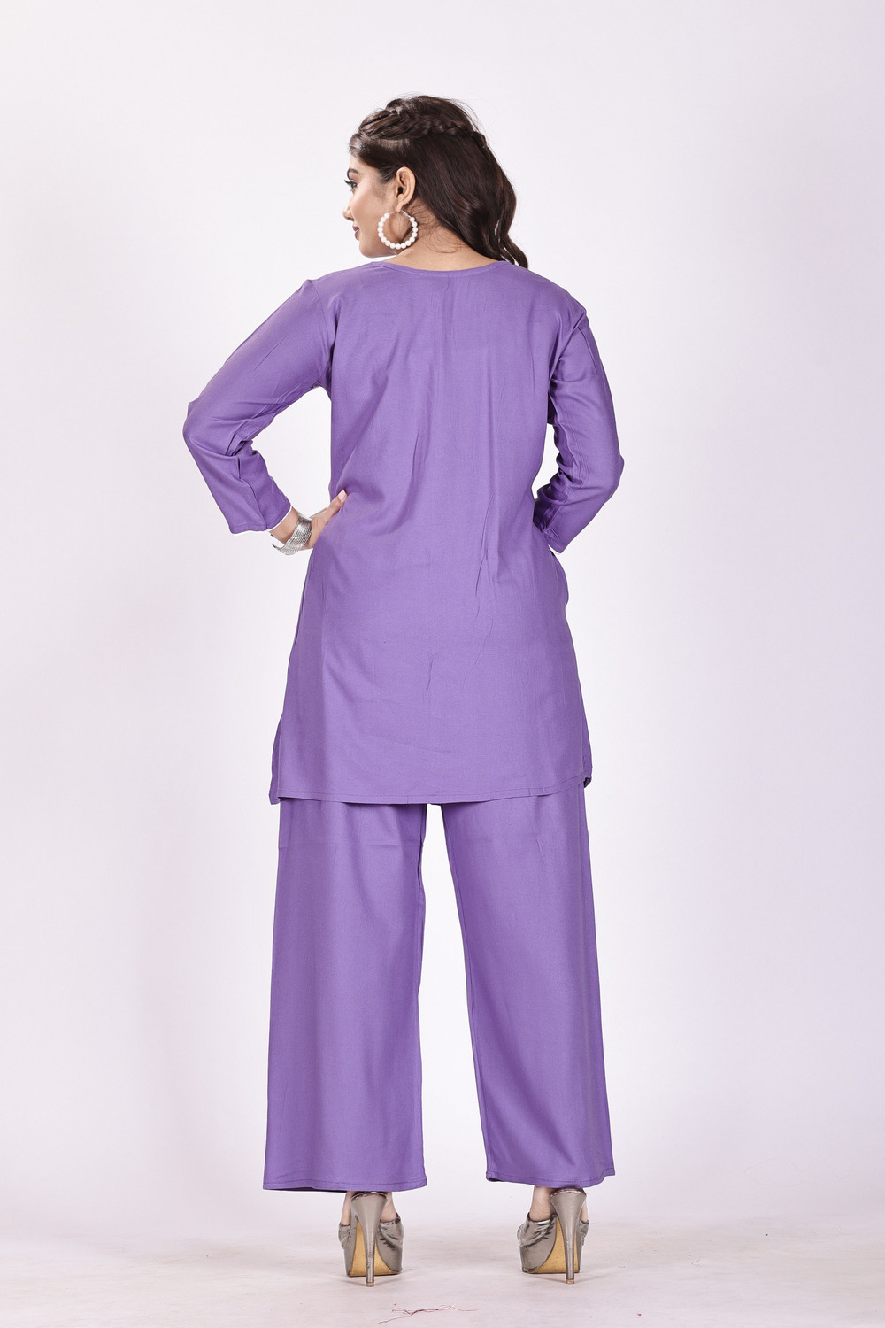 Image of GOKUL TRENDZ Top Palazzos Co-ords Set