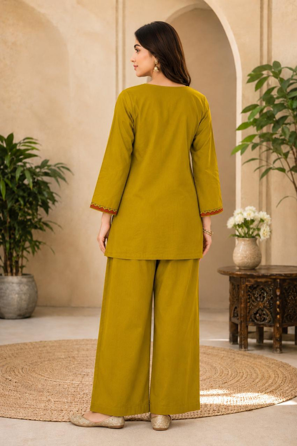 Image of Komal Handicraft Tunic Palazzos Co-ords Set