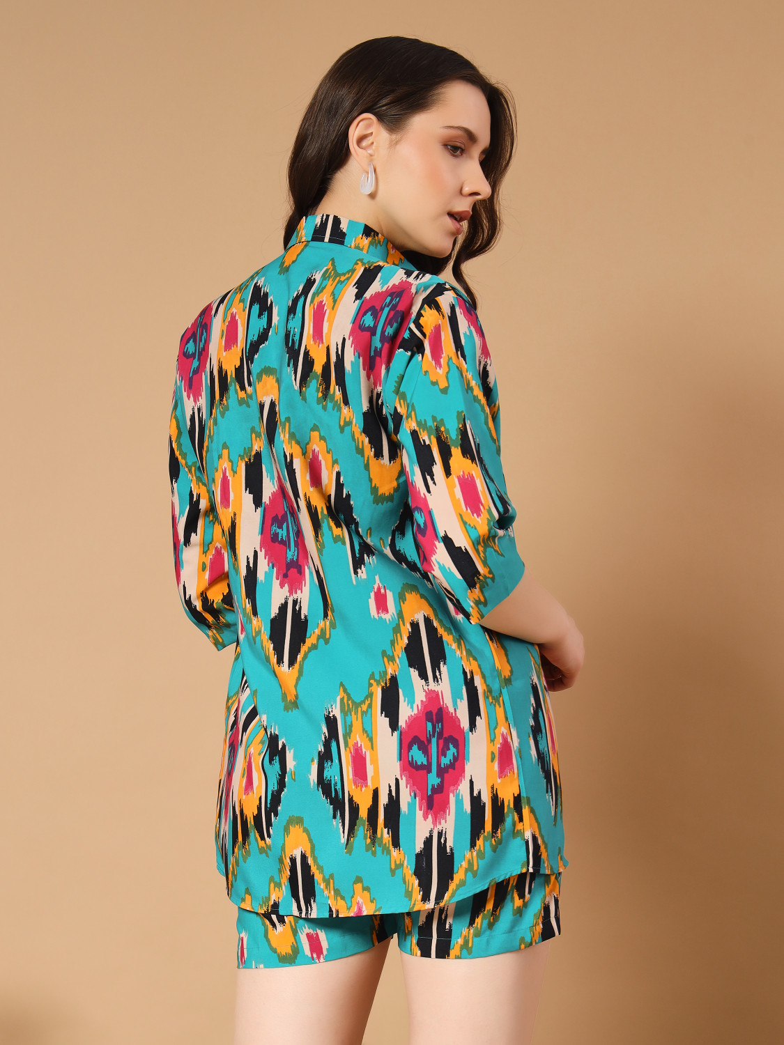 Image of ZWERLON Shirt Regular Shorts Co-ords Set with Coat