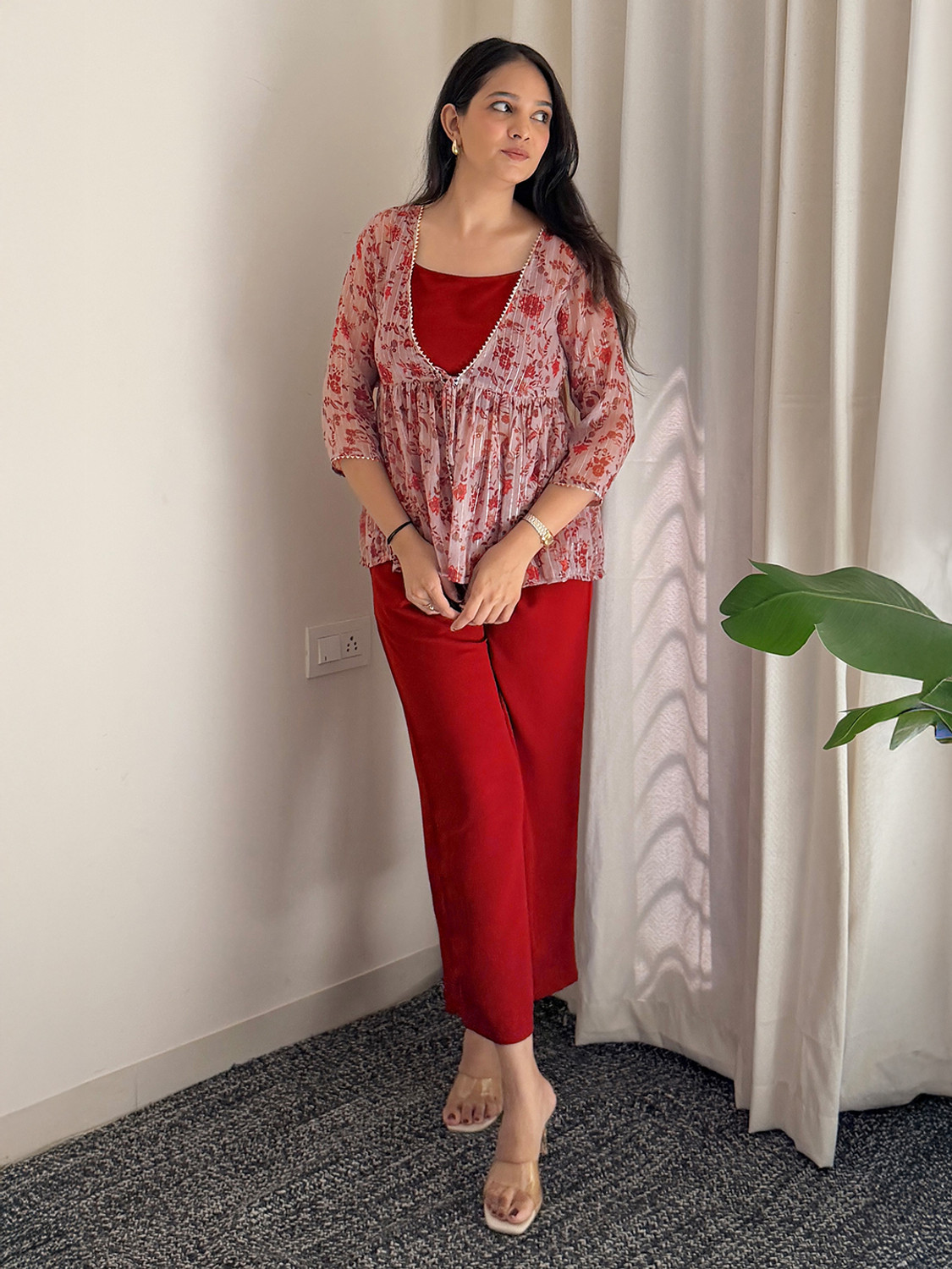 Image of Janasya Top Pant Co-ords Set