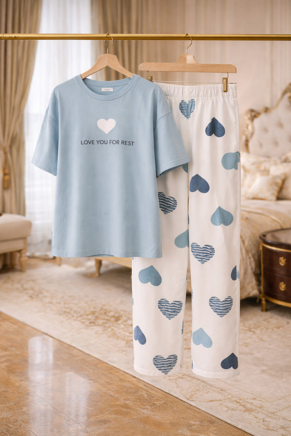 Image of BYAARA CREATION Tshirt Palazzos Co-ords Set