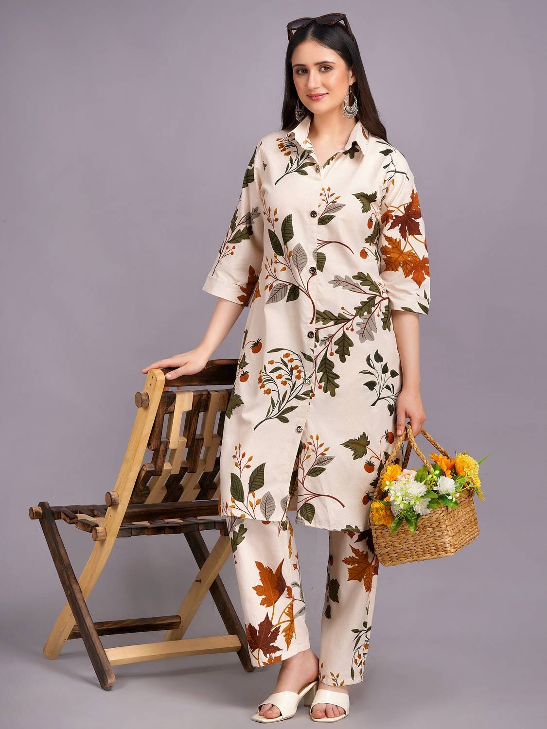 CENSAL Shirt Pant Co-ords Set