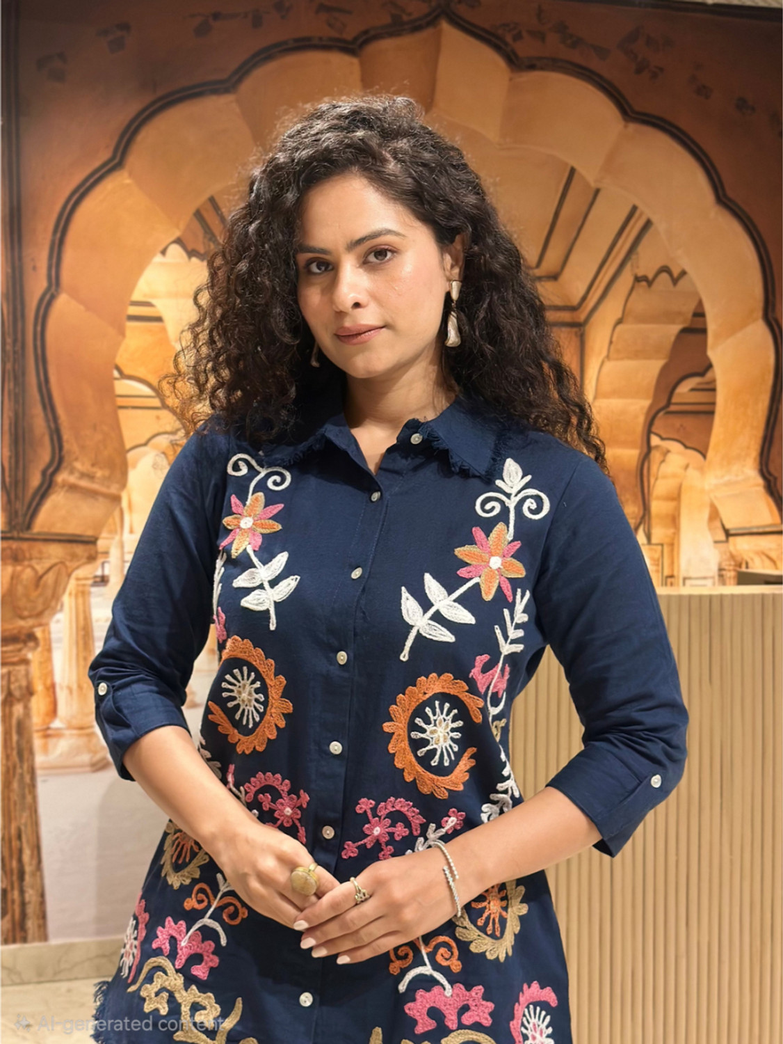Image of JIKRA JAIPUR Top Pant Co-ords Set