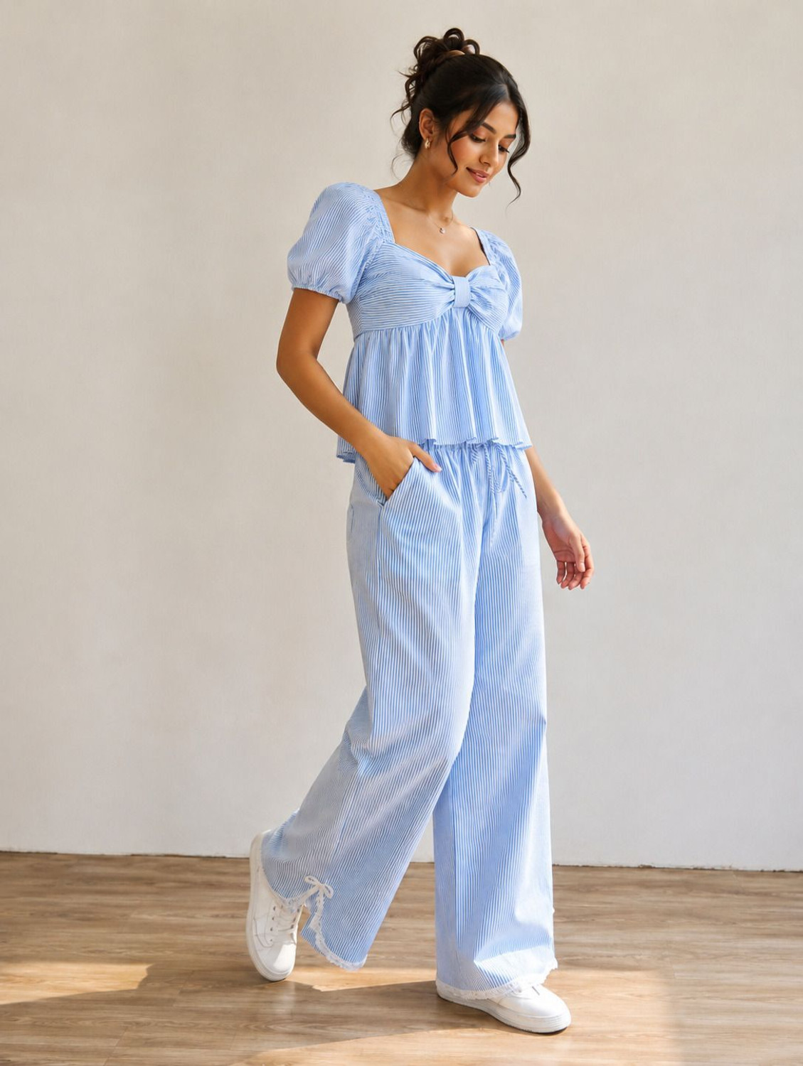 Image of SABIHA Top Palazzos Co-ords Set