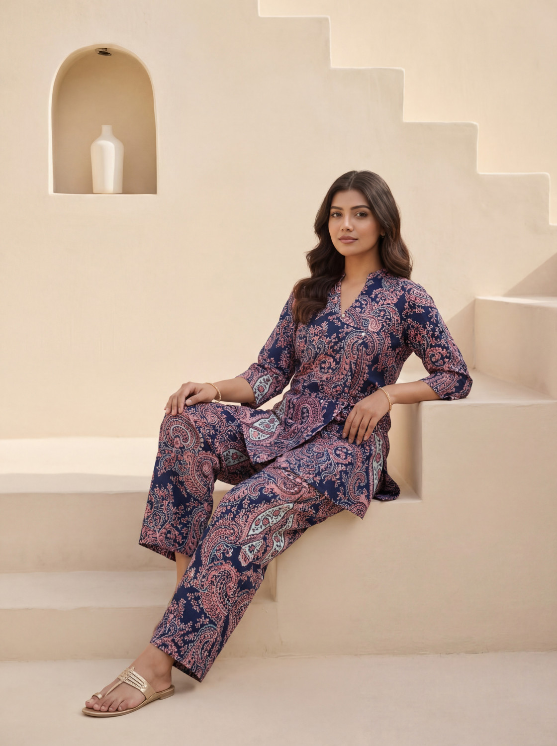 Image of Leriya Fashion Tunic Palazzos Co-ords Set