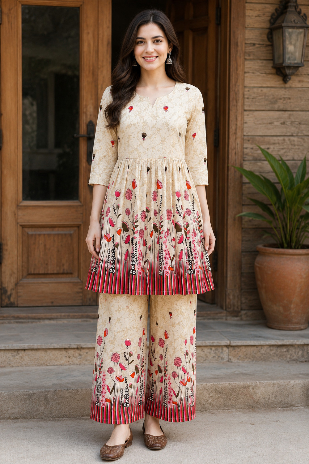 Image of DSK STUDIO Top Palazzos Co-ords Set