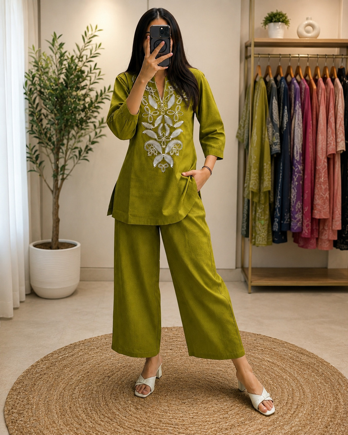 Image of RICHIST Tunic Pant Co-ords Set