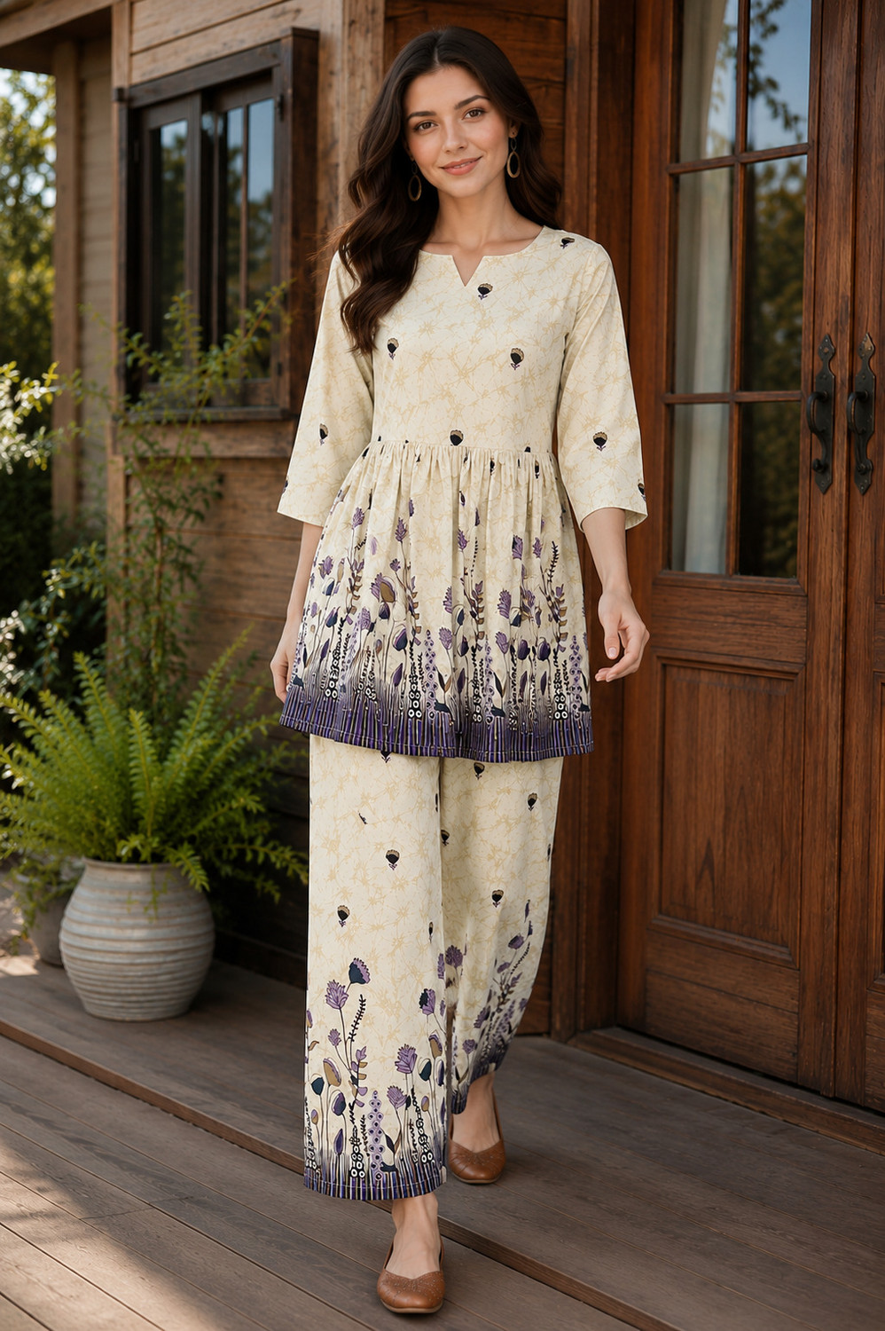 Image of DSK STUDIO Top Palazzos Co-ords Set