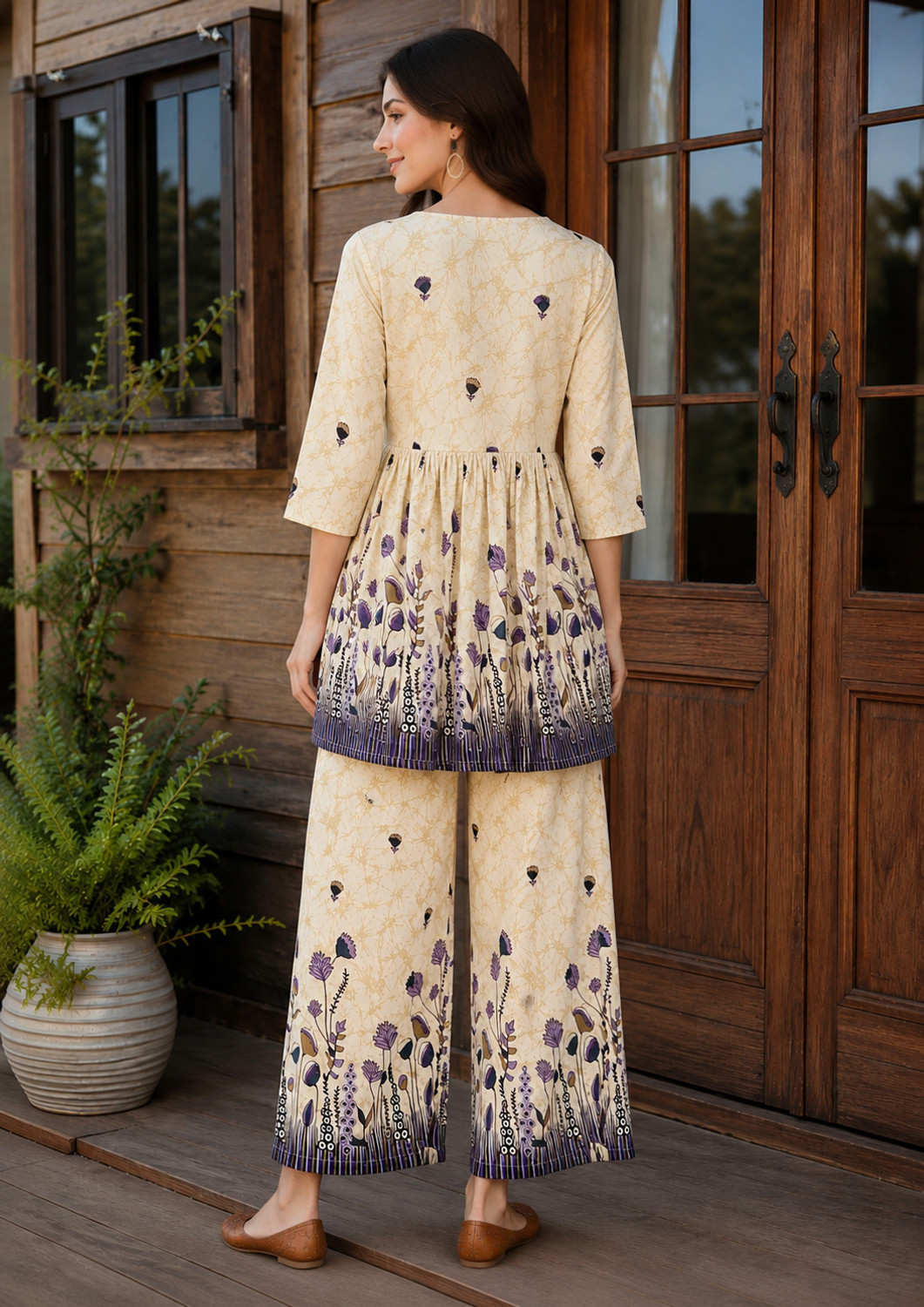 Image of DSK STUDIO Top Palazzos Co-ords Set