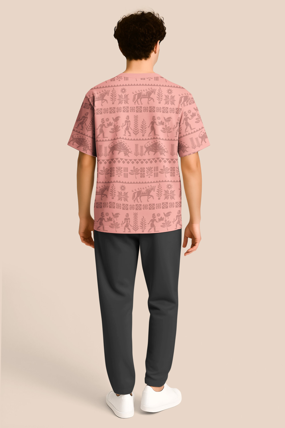 Image of Bullmer Graphic Print Men Round Neck Multicolor T-Shirt