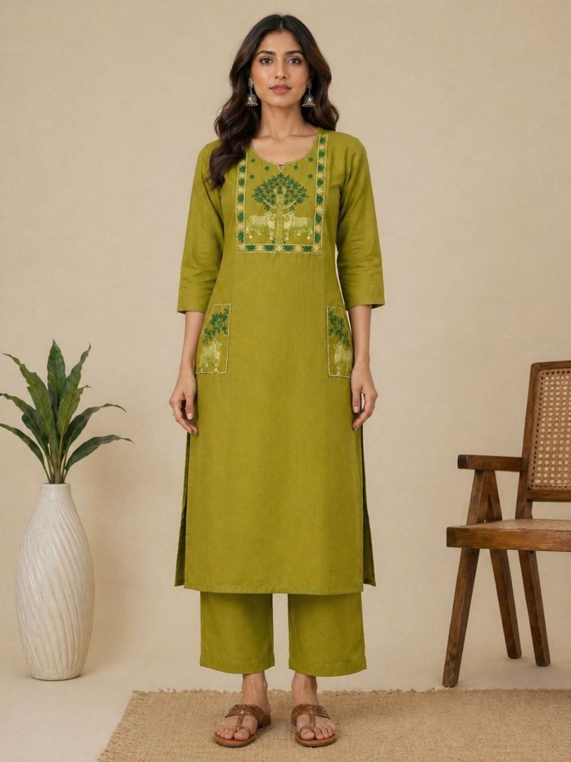 Image of ANJANA FASHION Women Kurta Pant Set