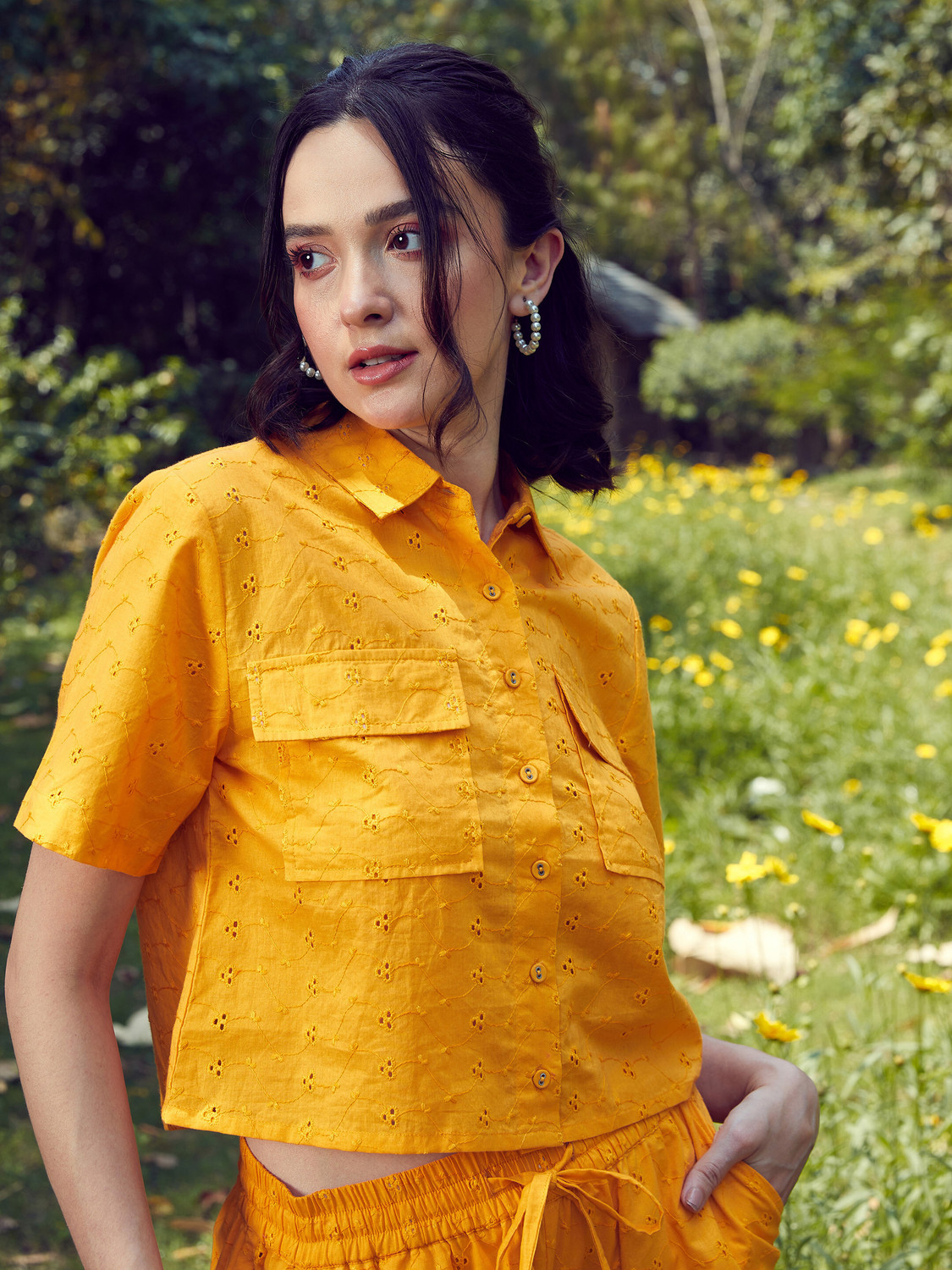 Image of SASSAFRAS Top Palazzos Co-ords Set