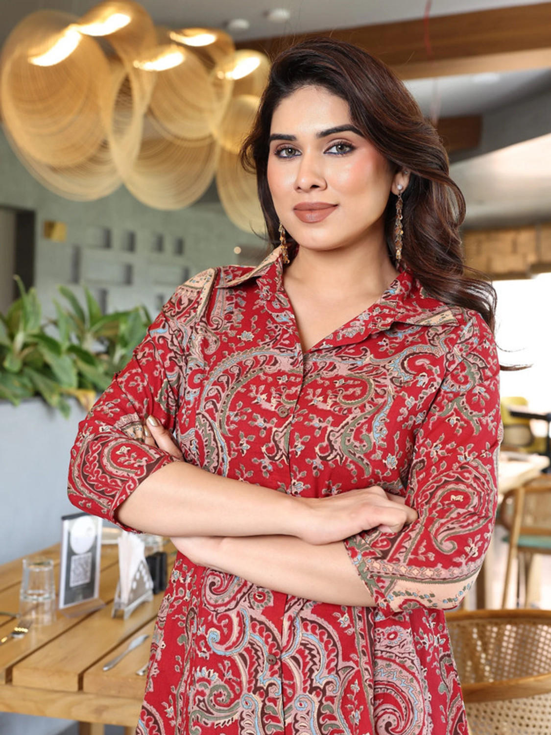 Image of 3panch Women Kurta Palazzo Set