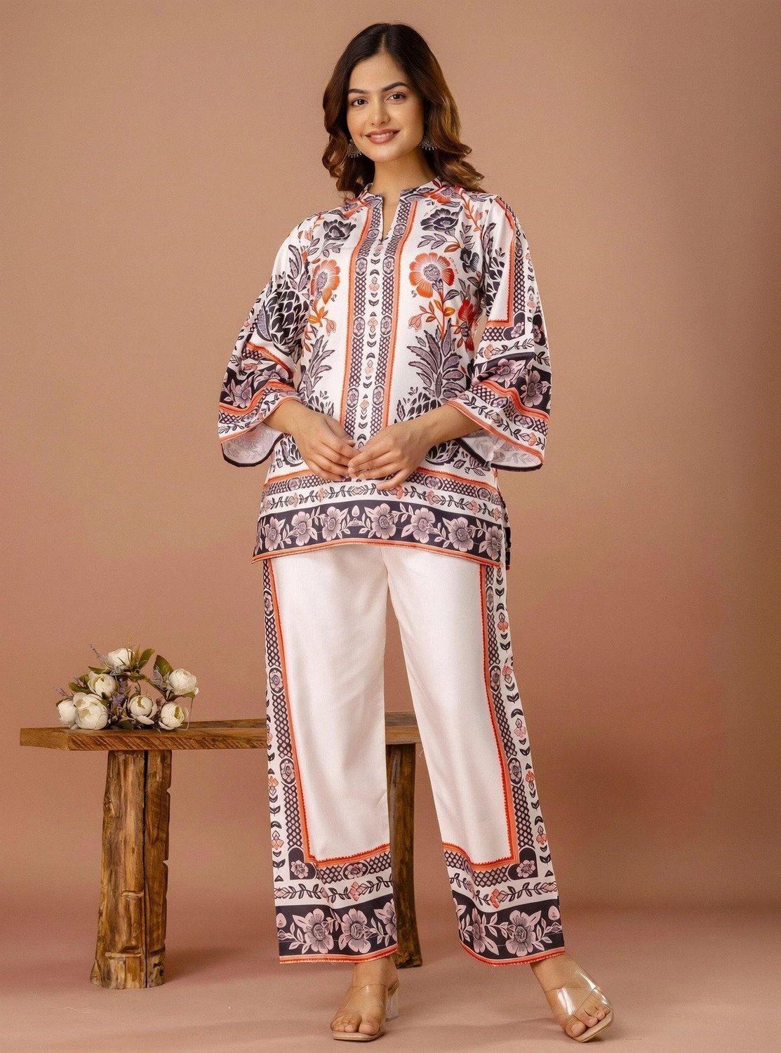 Image of Floressa Top Palazzos Co-ords Set