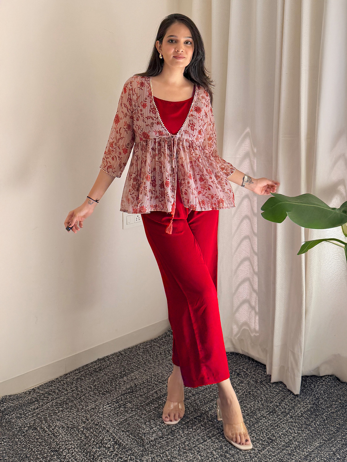 Image of Janasya Top Pant Co-ords Set