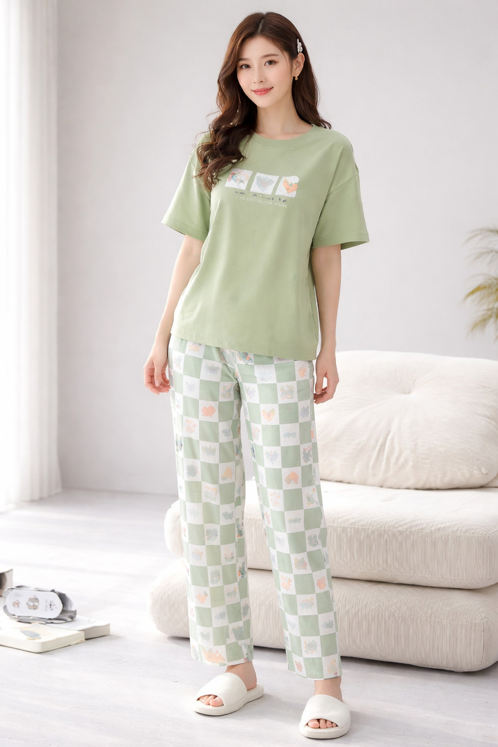 Image of BYAARA CREATION Tshirt Palazzos Co-ords Set