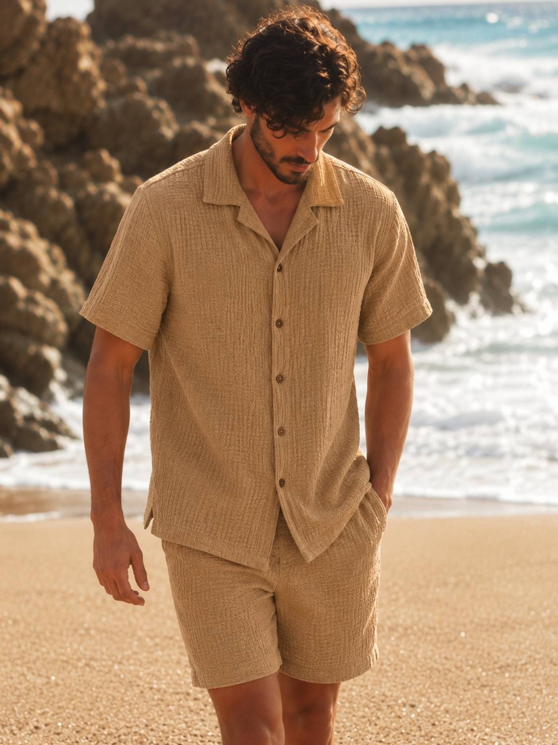 ORGANIC ARMISTO Shirt Shorts Co-ords Set