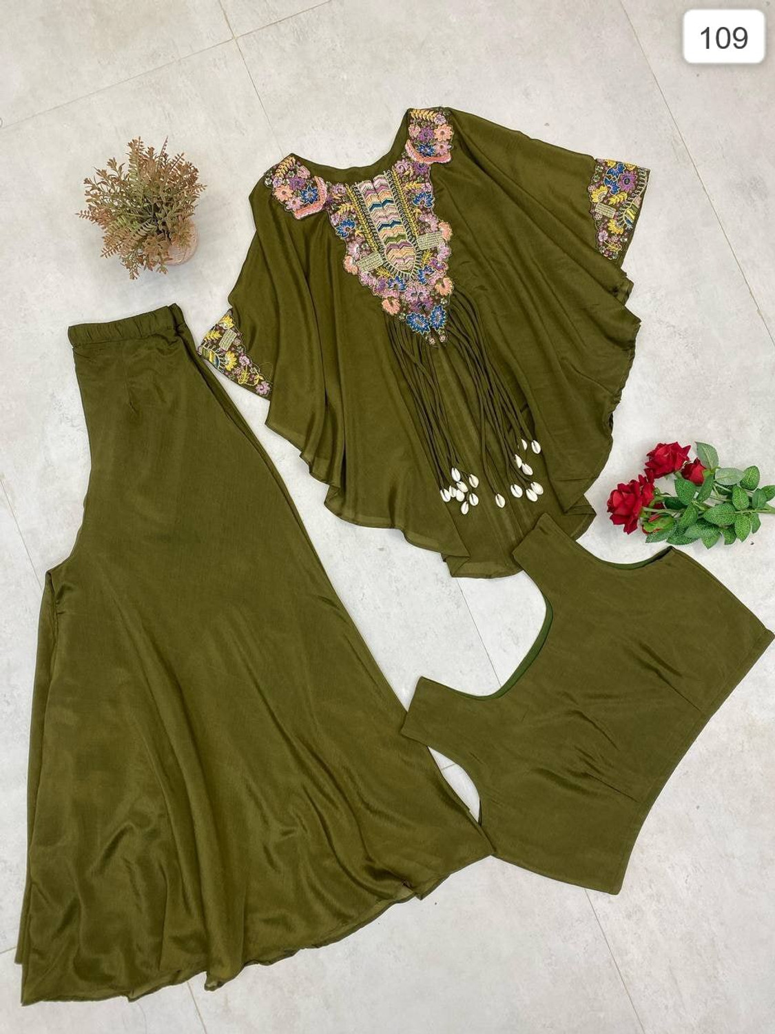 Image of Nejadhari Fshion Tunic Palazzos Co-ords Set